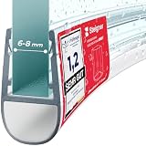 STEIGNER Guarnizione doccia, 140cm, per spessore vetro 6/7/ 8 mm, guarnizione semicircolare in PVC, UK07