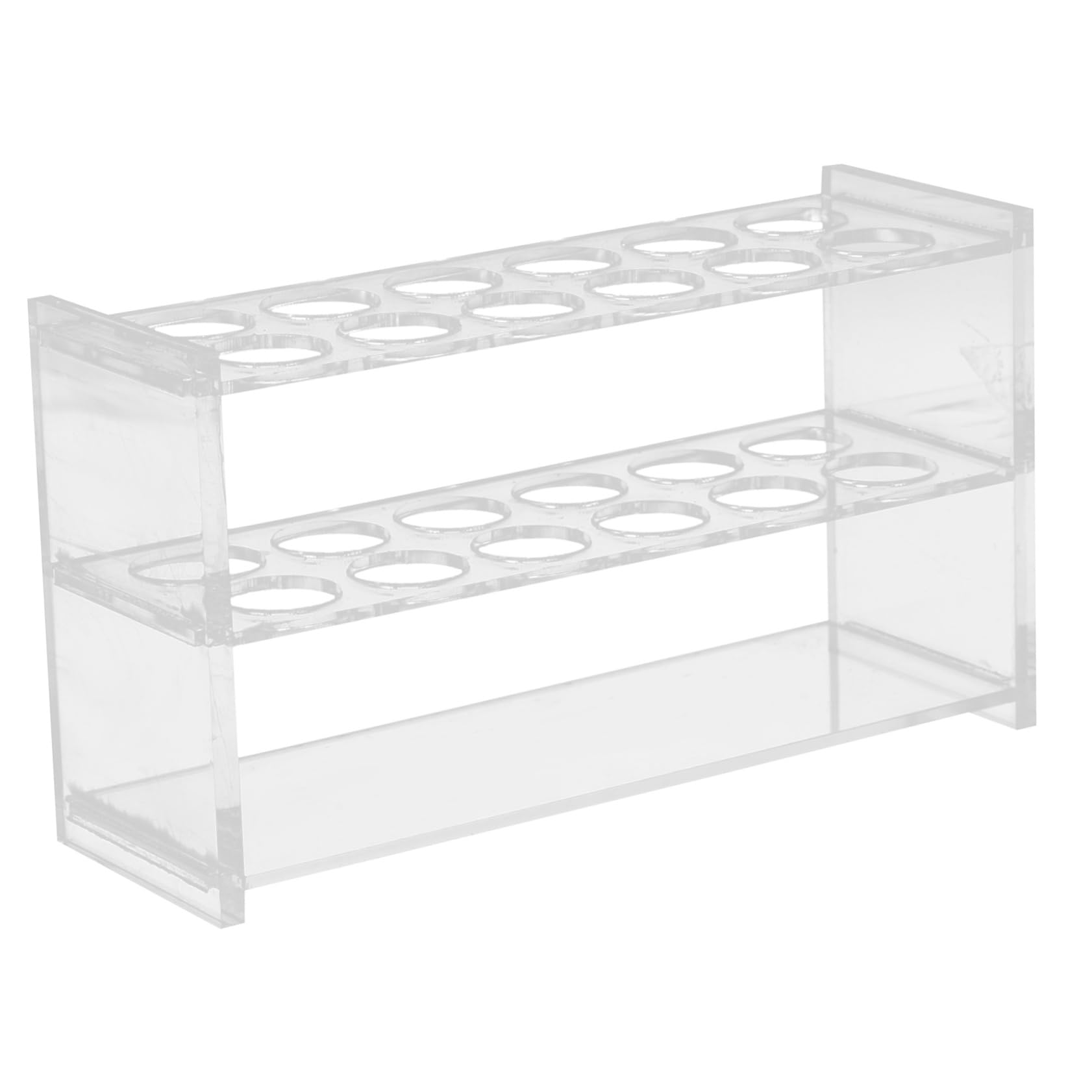 Cabilock 4 Piezas Gradilla tubo de ensayo muestra tubo transparente estanterías de laboratorio almacenamiento de tubos de ensayo estante para soporte de tubos de ensayo Acrílico