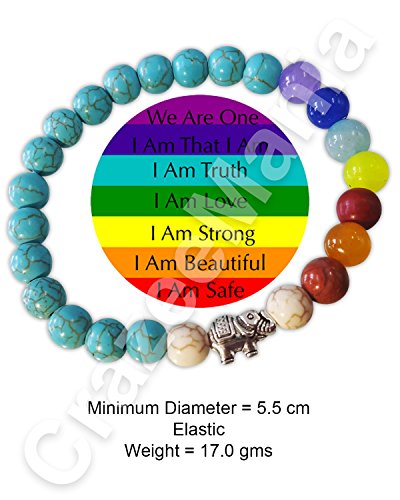 Image of Young & Forever Artisan Semi-Precious Gemstone Bracelet for Women & Girls - 7 Chakra Healing Crystal Jewellery with Heart Locket, Tree of Life & Divine Charms - Ideal Birthday