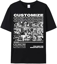 COOZEBRA Custom T-shirts, Custom Photo Collage Tshirt Girlfriend Boyfriend, Customizable T Shirt for Valentine's Day