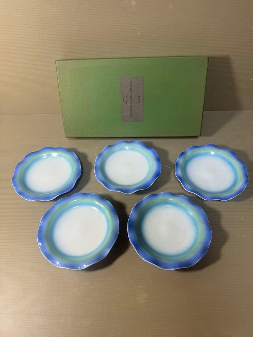 2537 深川製磁　アクアブルー　取り皿揃5枚組　未使用品 Amazon.co.jp: 深川製磁 アクアブルー 取り皿揃5枚組 : ホーム＆キッチン