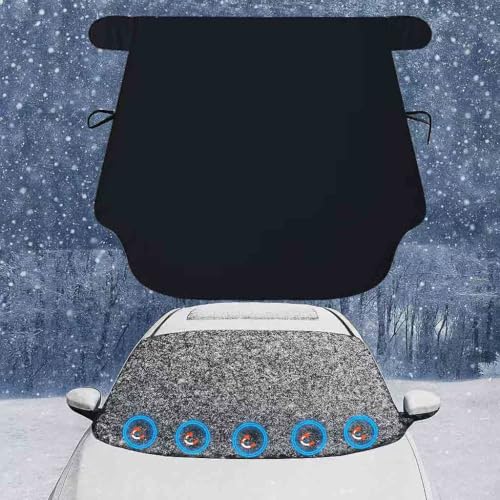 AuFiiy Frontscheibenabdeckung Auto Winter 158×125 cm, 420D...