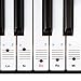 Autocollants Keysies amovibles en plastique transparent pour touches de piano et clavier - avec guide pratique d'installation.