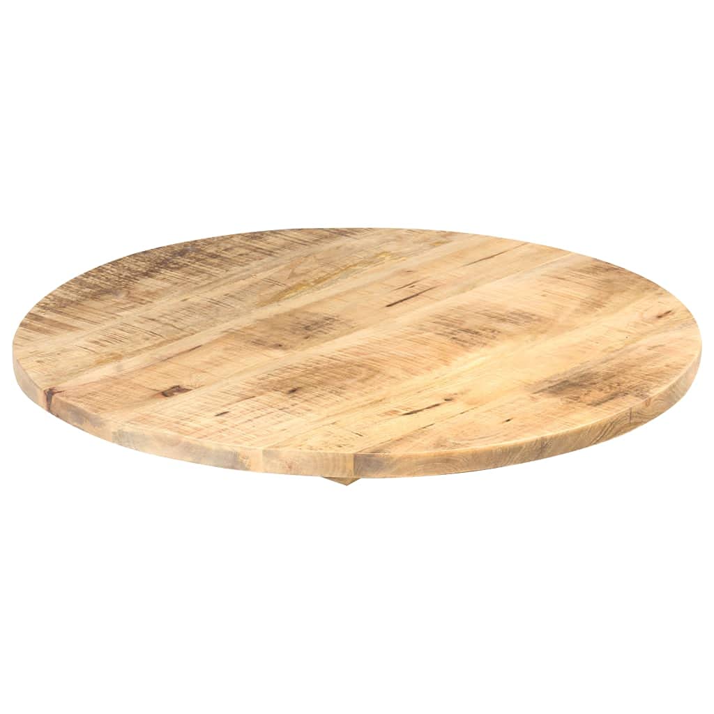 vidaXL Superficie de Mesa Redonda Tablero Comedor Repuesto Salón Sala de Estar Oficina Mueble Encimera 25-27 mm 60cm Madera Maciza de Mango