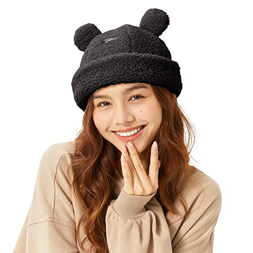 Bonnet ours fausse fourrure femme : protection thermique optimale et style mignon