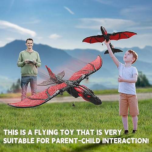 image for DEERC RC Plane,2.4GHz Remote Control Dragon Plane Toys,2CH 6-axis Gyro