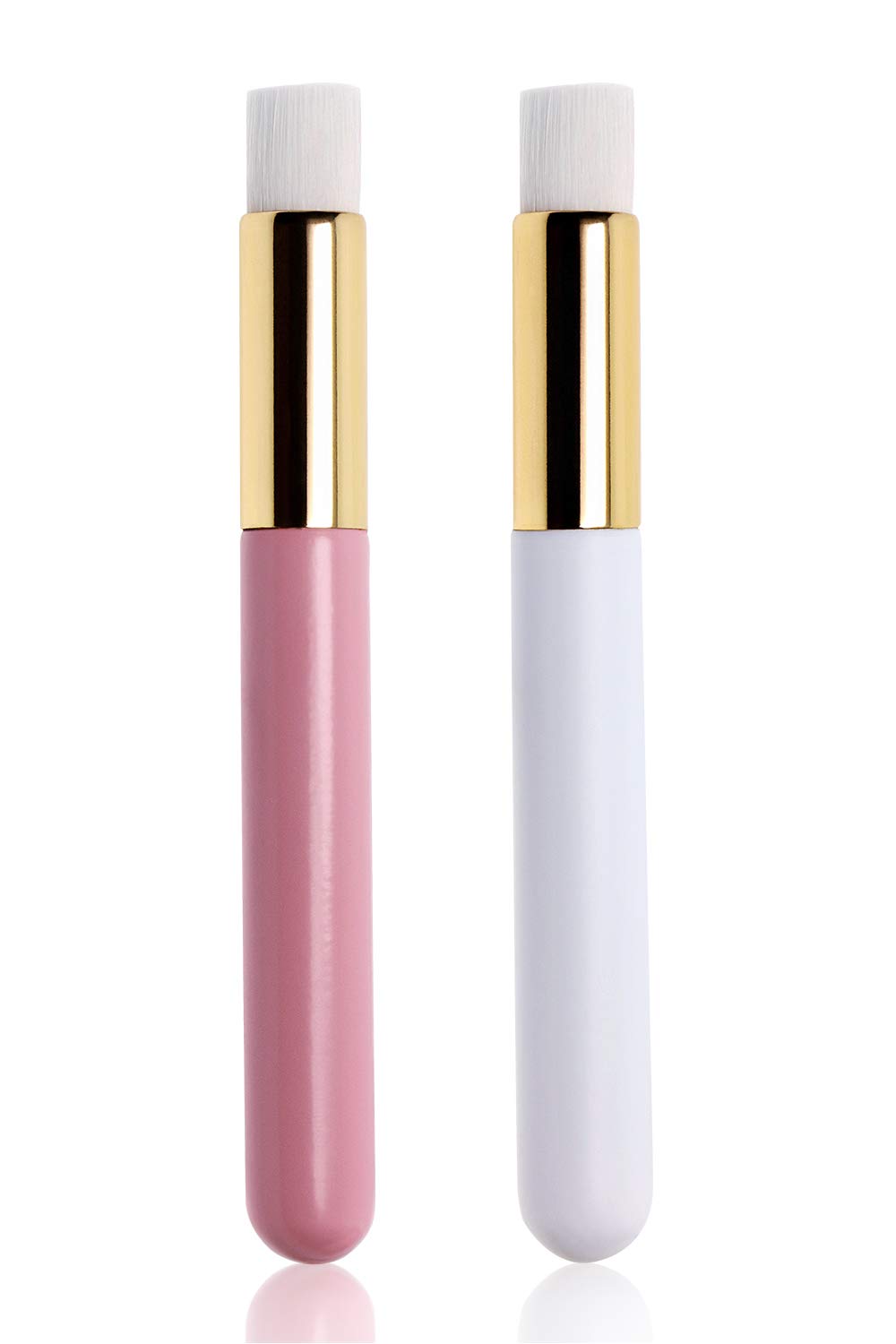 Penta Angel Lash Shampoo Brushes 2Pcs White Pink Eyelash Extension Nose Pore Blackhead Facial Deep Cleaning Washing Brush Tools for Women Girls