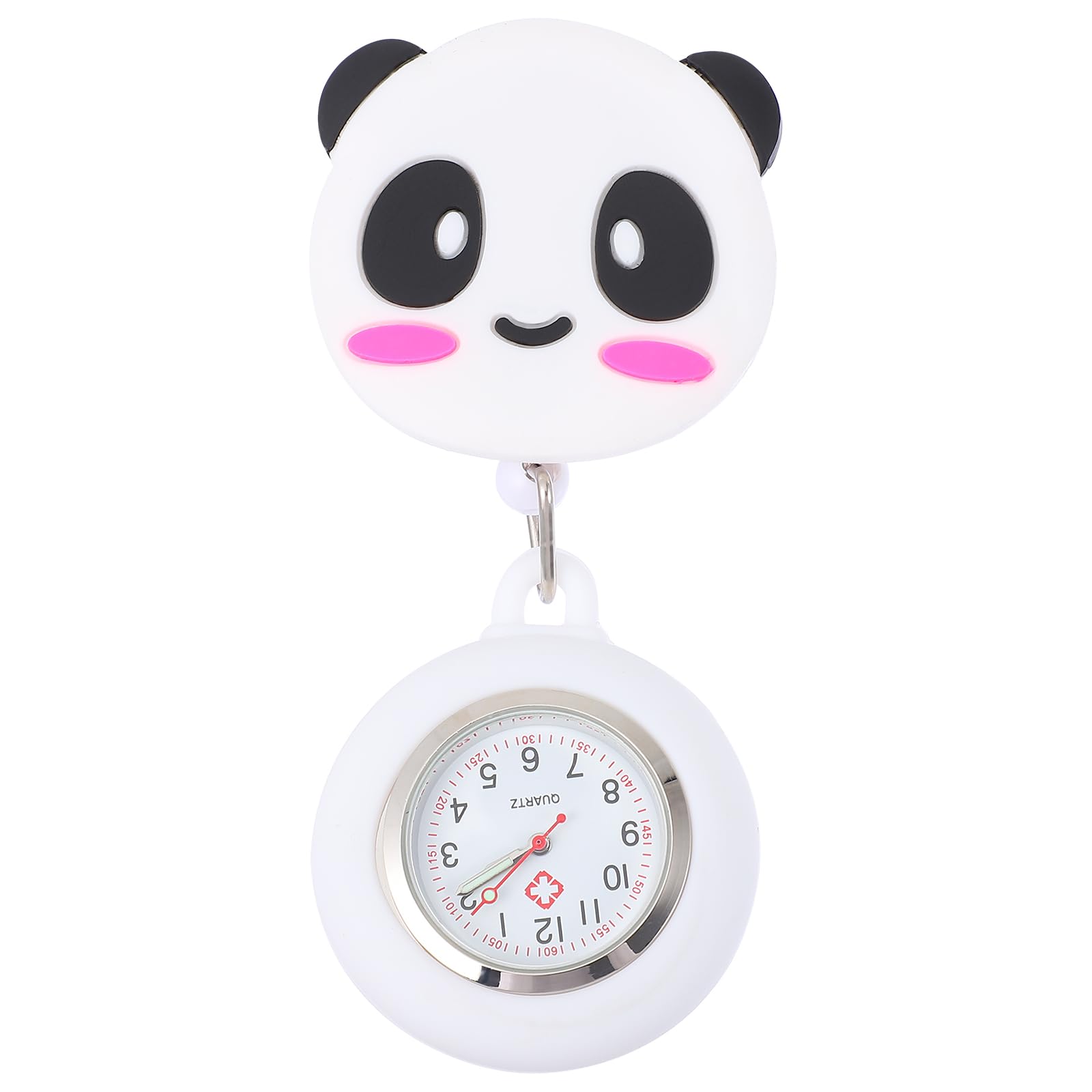 Montre D'infirmière Extensible En Silicone - Design Panda - Taille Unique - Portée Sur Vêtement - 8