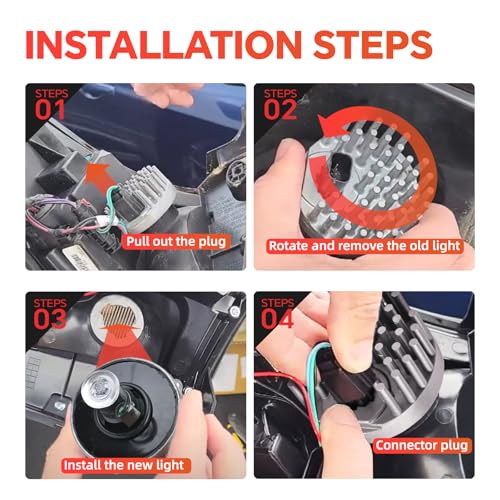 TOP-MAX Brake and Tail Light Bulb Compatible with 2013-2016 GMC Acadia, 2017 GMC Acadia Limited Turn Signal Lamp Replace# 19433735 13582912 - Thumbnail 4