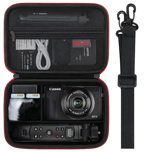 Elonbo Maleta de la cámara Digital vlog Sony zv - 1 / zv - 1F / zv - 1 II, Agarre Bluetooth para el Almacenamiento de Viajes de la Cámara 4k de vlogging Youtube Live Video Streaming, Negro
