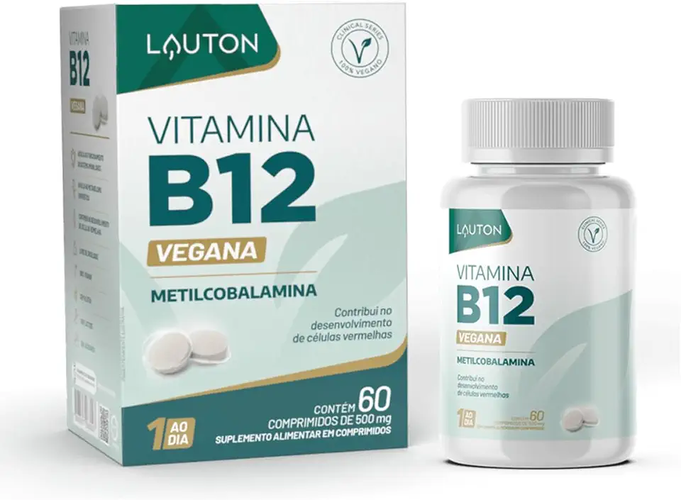 Vitamina B12 Metilcobalamina 9,94 Mcg Vegano 60 Ca Lauton