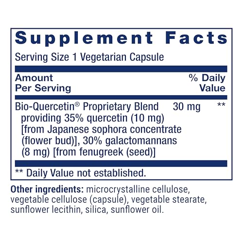 Life Extension Bio-Quercetin, Immune Health Supplement, Heart Health Support, Gluten Free, Non-GMO, Vegetarian, 30 Capsules - image 2