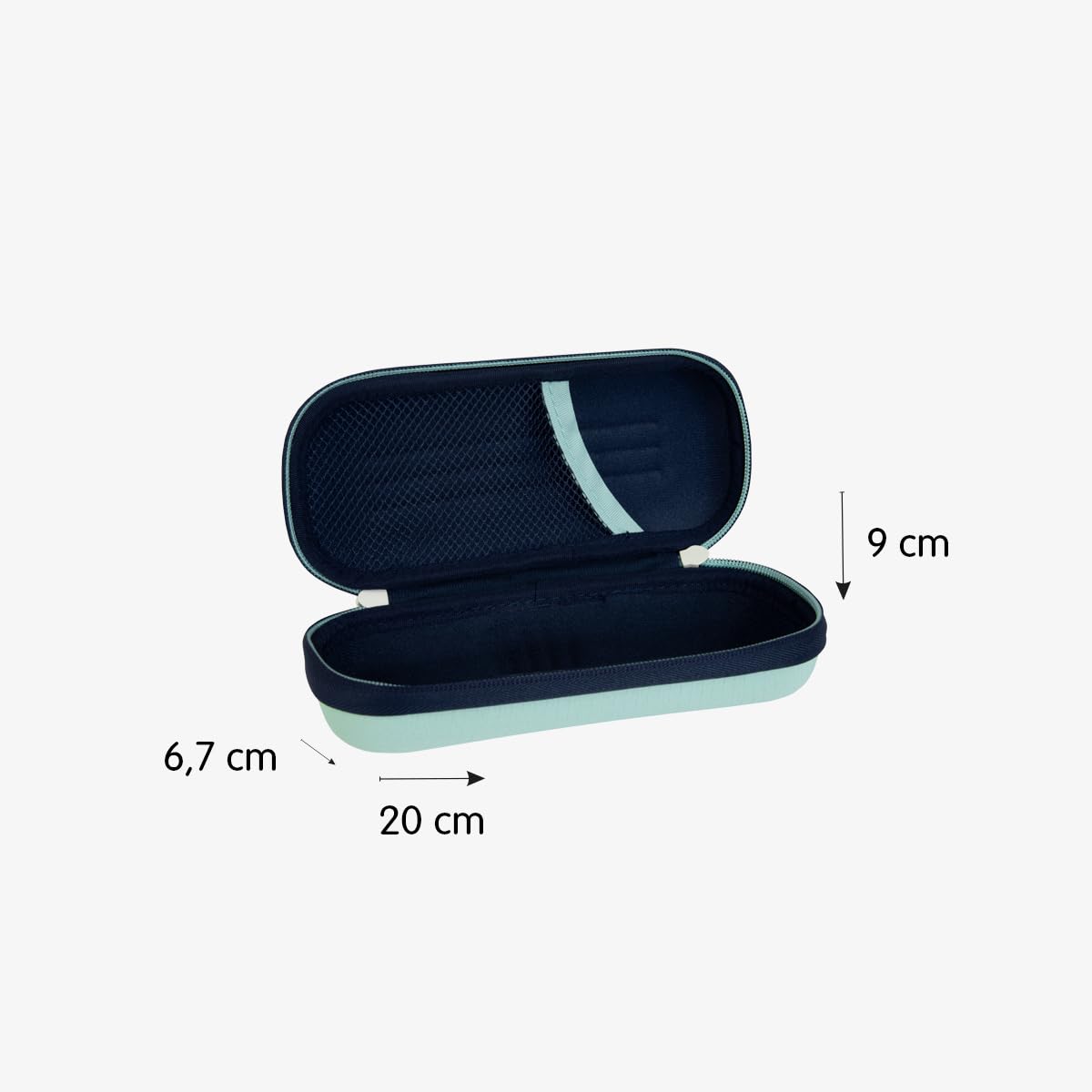 MILAN Semi-Rigid Oval case 1918 Series. Green 081145SNCGR, 20 x 9 x 6.5 cm - Image 4