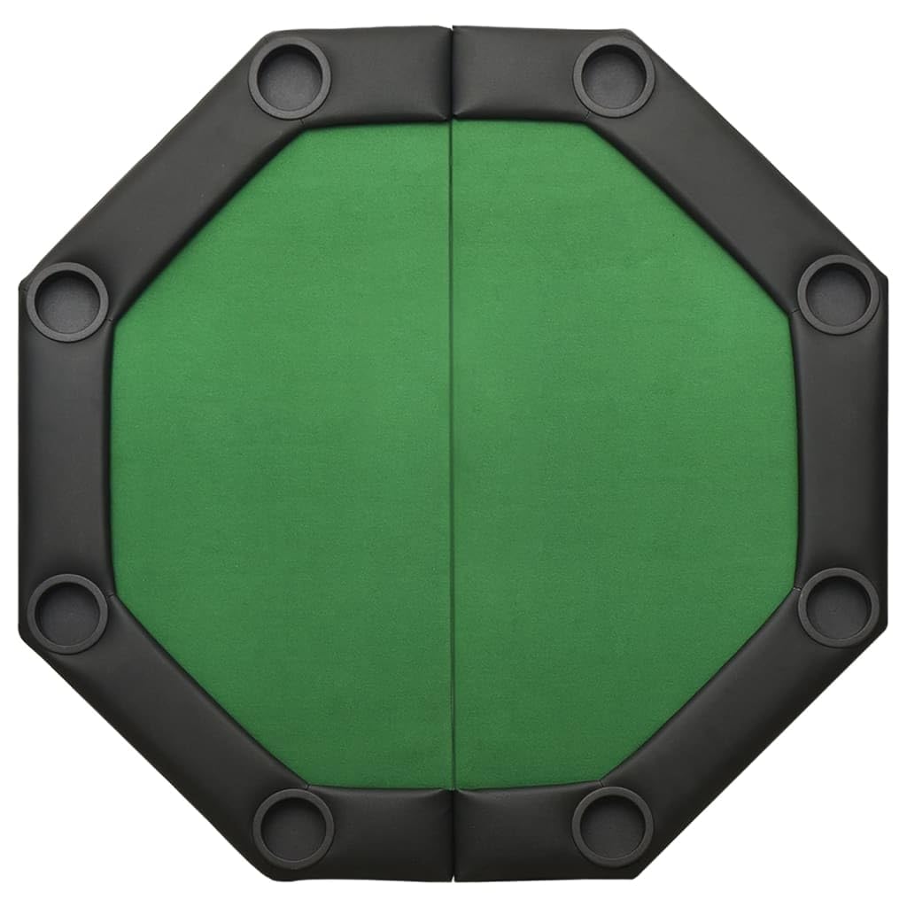 Genérico Mesa de póquer Plegable para 8 Jugadores Verde 108x108x75 cm,Mesas de Juego y de póquer-80404