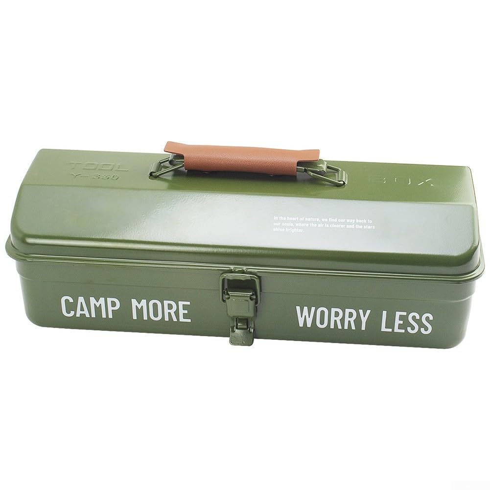 Boîte à outils extérieure étanche coffre de rangement de camping vert portable