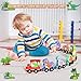 Zeoddler Toys for Toddlers, 11 Magnetic Wooden Dinosaur Train Set, Montessori Toys for Toddlers, Preschool Educational Material for Kids, Birthday Gifts for Boys, Girls