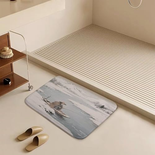 Alfombras de baño esponjosas ideales para el suelo de la ducha tras pescar en el río frío 7