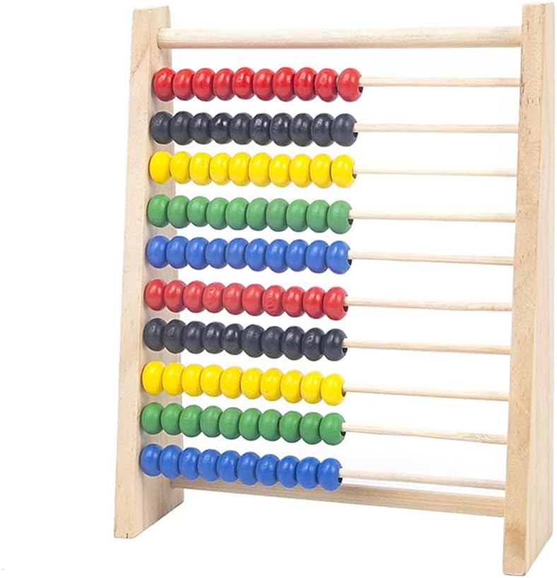 Intelligence Development Wooden Abacus for Kids Mathematics for 3-6 Year Olds Wooden Children's Educational Toys Abacus for Kids Math Counting Toy