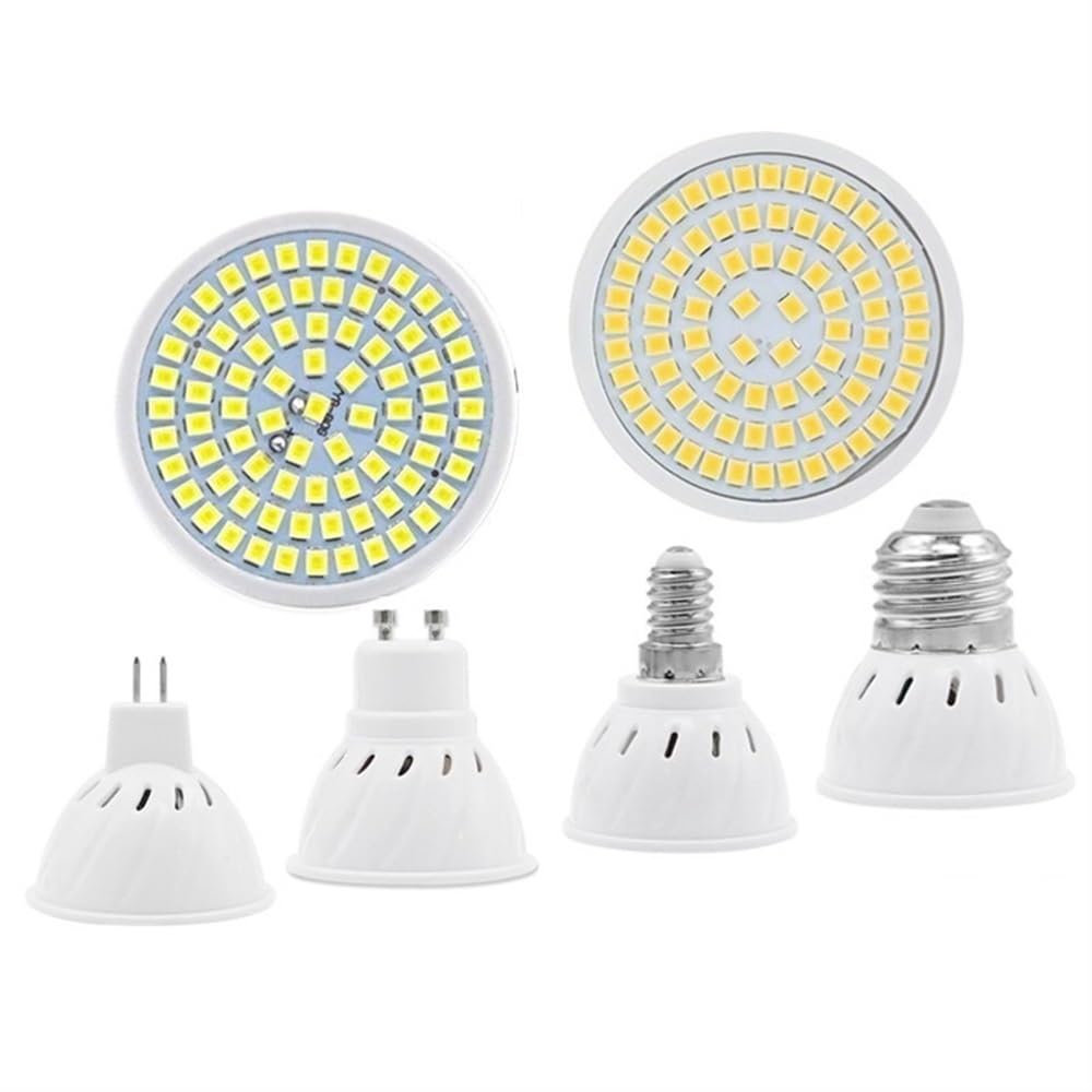 RZL Lighting, Confezione da 20 lampadine a LED E27/E14/GU10/MR16 AC220V SMD2835 Faretto a LED Lampadine for la casa(Cold White 80LEDs,GU10 220V)