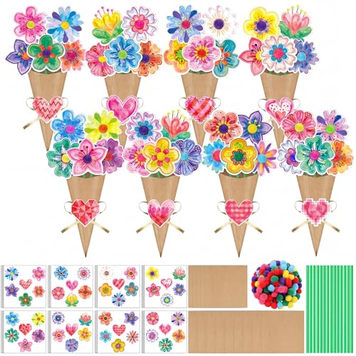 Bouquets colorés à faire soi-même pour la fête des mères et l'école