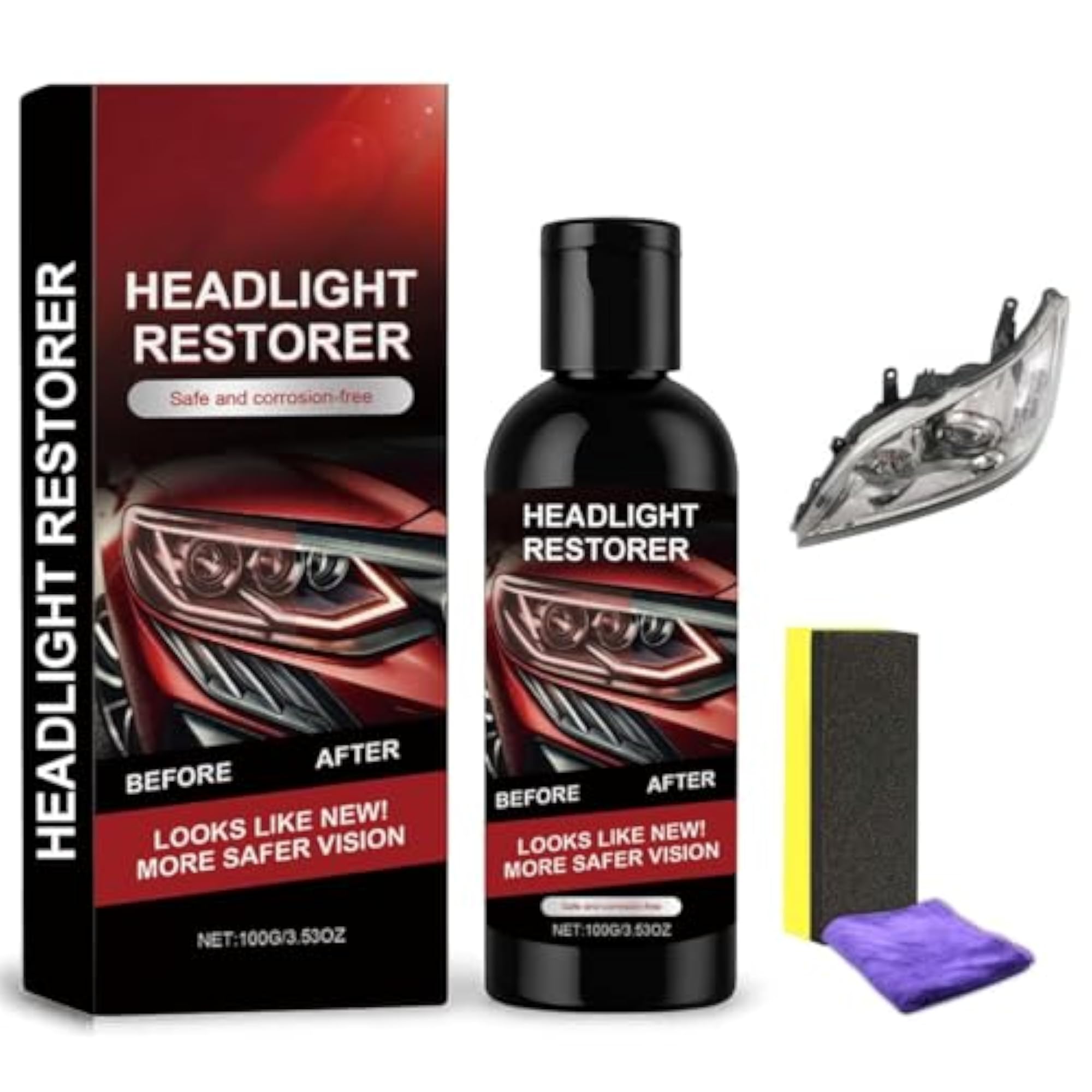 Car Headlight Restoration Kit for Clear Headlights