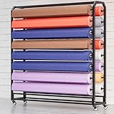 Fabric Textile Material Roll Storage Rack System for Warehouse, Leather Roll/Window Film/Wallpaper Display, Industrial Shop Vinyl Roll Holder Commercial Movabl(Size:Crossbar 175cm,Color:16 crossbars)