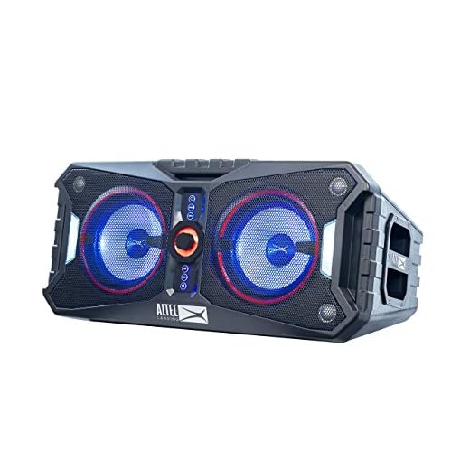 Altec Lansing ALP-XP800 Xpedition 8 Portable Waterproof Wireless Bluetooth Indoor or Outdoor Speaker with Multi-Colored LED Light Show, Stereo Pairing, Everything Proof