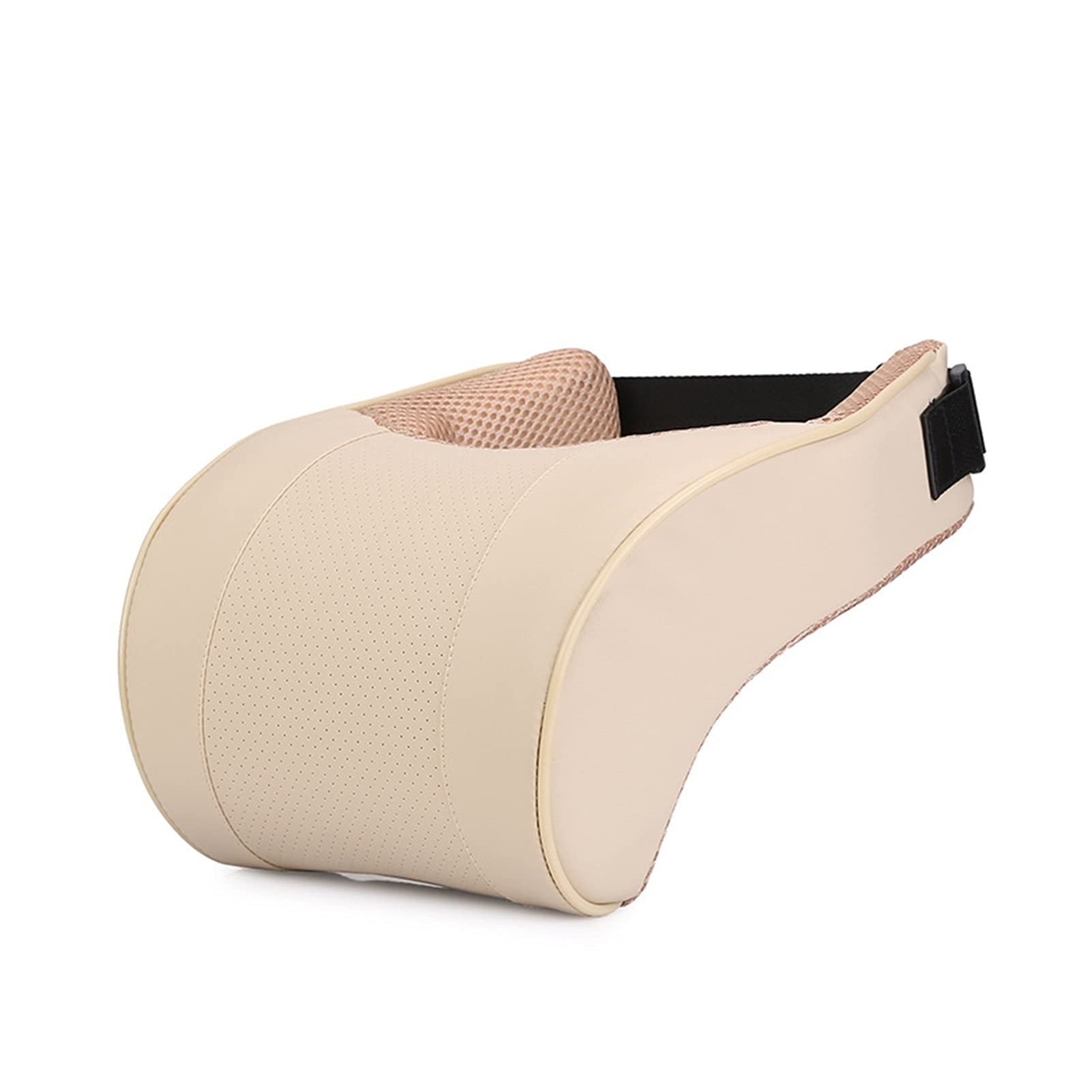 HONGHUAER PU. Pelle Auto con Scollo Auto Cuscino Memory Foam Cuscini Collo Riposo Sedile poggiatesta Cuscino Pad Automobili Accessori (Color : Beige)