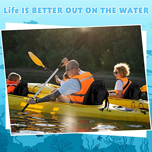 4 Pieces Kayak Seats With Back Support For Sit On Top Padded Fishing Boat Seat Paddle Canoe Seat Replacement With Water Bottle Pouch Soft Cushion For Kayaking Rafting Fishing Canoeing Boating, Black #TOP6