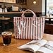 Stylish Rainbow Stripes Beach Bag Water PVC Handbag Fashion Shopper for Travel and Work Gift