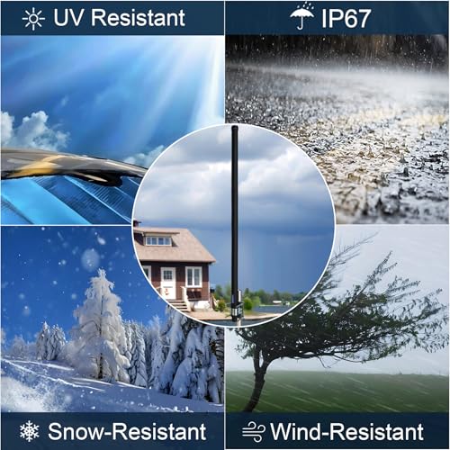 Image of 1090MHz 978MHz Dual Band ADS-B Antenna Outdoor High Gain 13dBi Flightaware Antenna with 32ft N-Female to SMA-Male Cable for Long Range Aviation SDR UAT Receiver