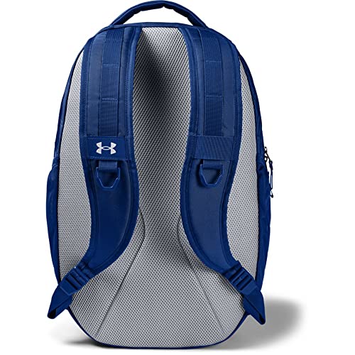 Image of Under Armour Hustle Backpack, Royal (400) /Silver, One Size Fits All
