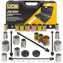 JCB 26 Piece Press and Pull Sleeve Kit, Universal Fit Set of Tools for Replacing Silent Blocks, Bushings and Bearings