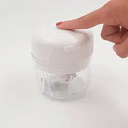 Processador de Alho Elétrico USB 3 Lâminas de Aço Inoxidável Portátil