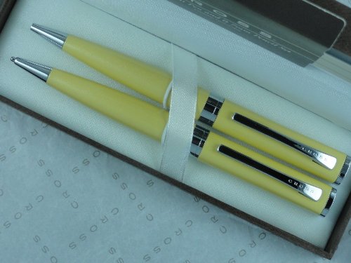 Cross Limited Edition Elite Sage Pearlescent Golden Yellow Pen Pencil Set - Thumbnail 2