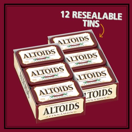 Image of ALTOIDS Classic Cinnamon Hard Breath Mints, Bulk, Tin, 1.76 Ounce (Pack of 144)