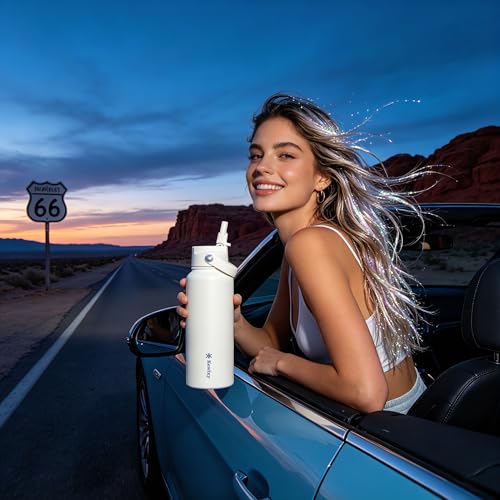 KEWIXY 32-Oz Insulated Stainless Steel Water Bottle w/ Straw and Handle (Various Color) 10.79 + Free Shipping + 40% Off Code RTCV4R7C - image 6