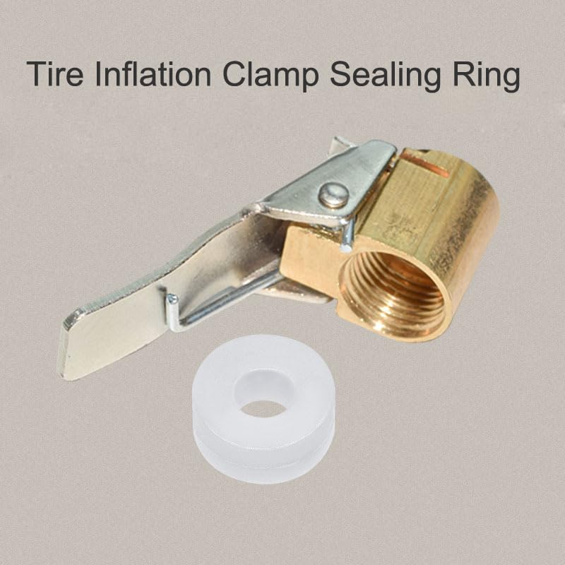 Image of 25 Pack Tire Air Chuck Sealing Gasket Replacement Rubber O Ring Pad Seals Washer for Tire Air Chucks with Clip Tire Inflator Nozzle Adapter Electric Air Compressor Pump Pressure Gauge