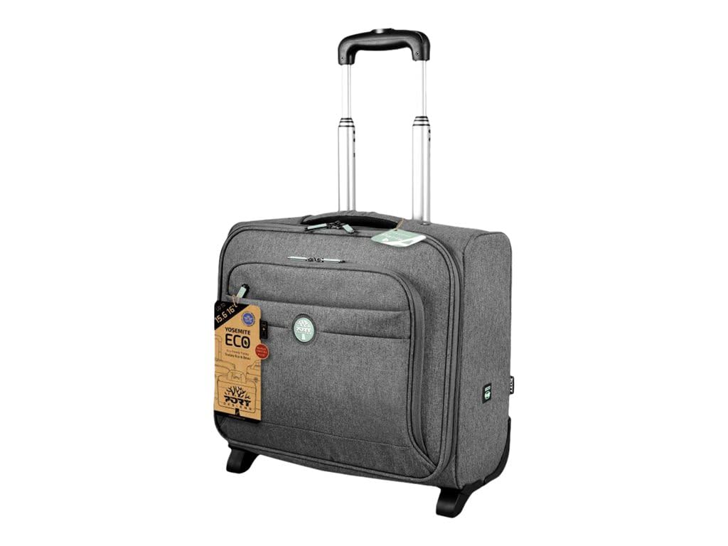 Port Designs Trolley Sac à roulettes Yosemite eco pour Ordinateur Portable. tabette Tactile & Document Format iata 15.6-16 Pouces 25 litres Gris