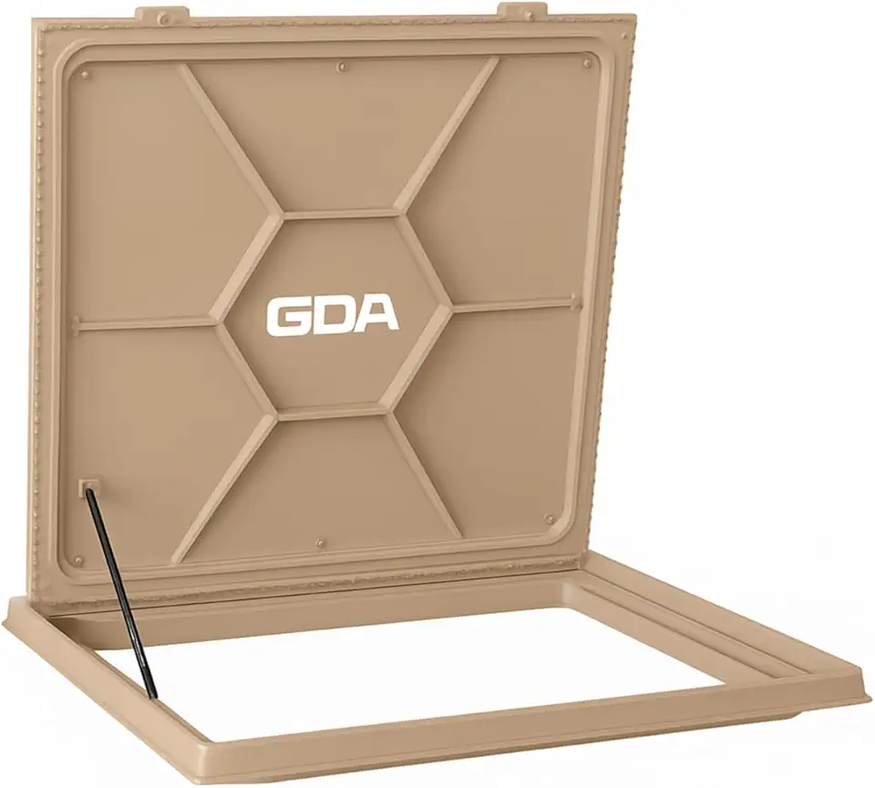 Tampão P/Casa Máquina 80x80 Rebaixada Gda Com Amortecedor Bege Martelado