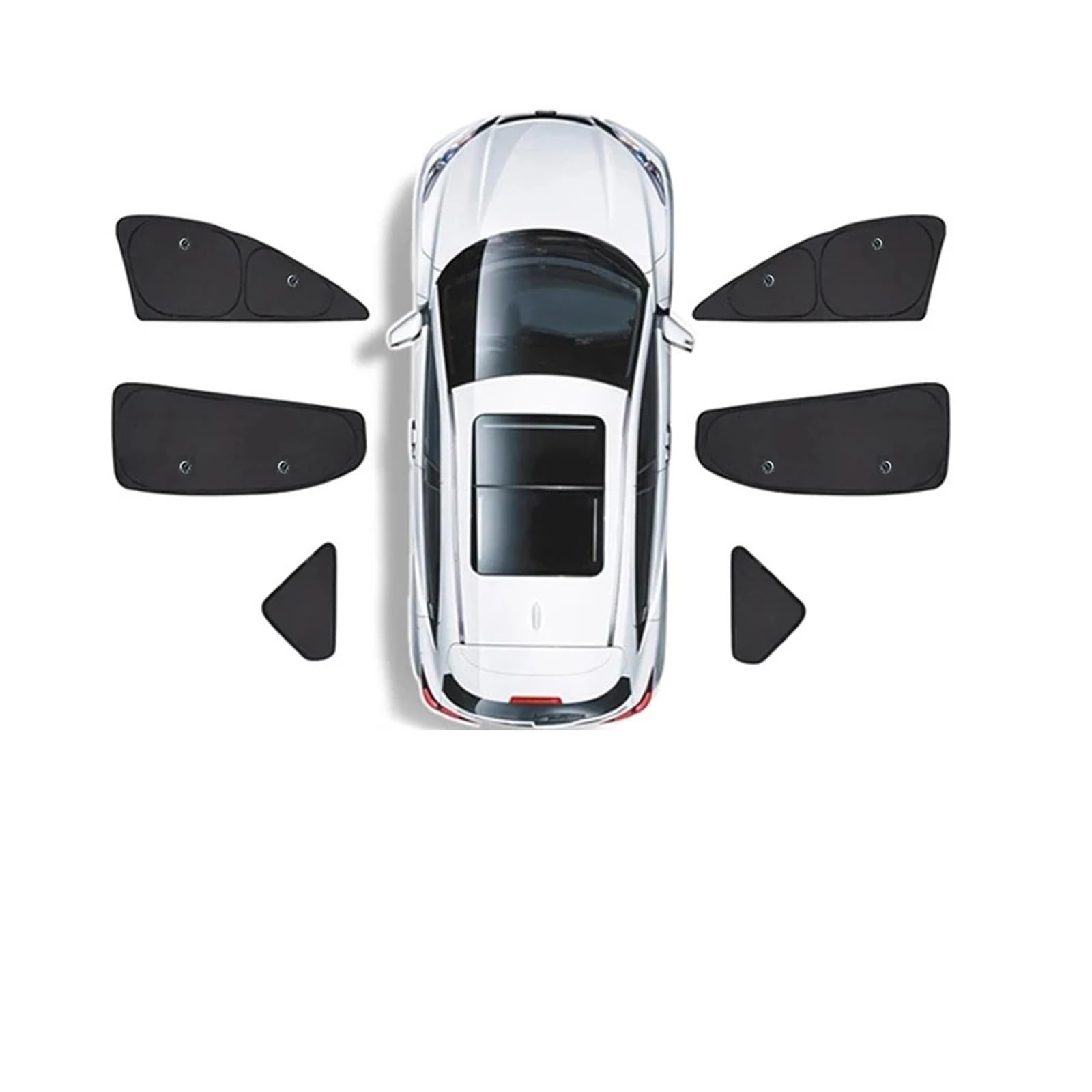 Parasol Ventanas Parasoles Coche Parasol para Ventana Lateral Coche con Ventosas, Protector Privacidad para Parabrisas Delantero Y Trasero para Tesla, Modelo 3, Modelo Y Ventanas(New A 6 Piece)