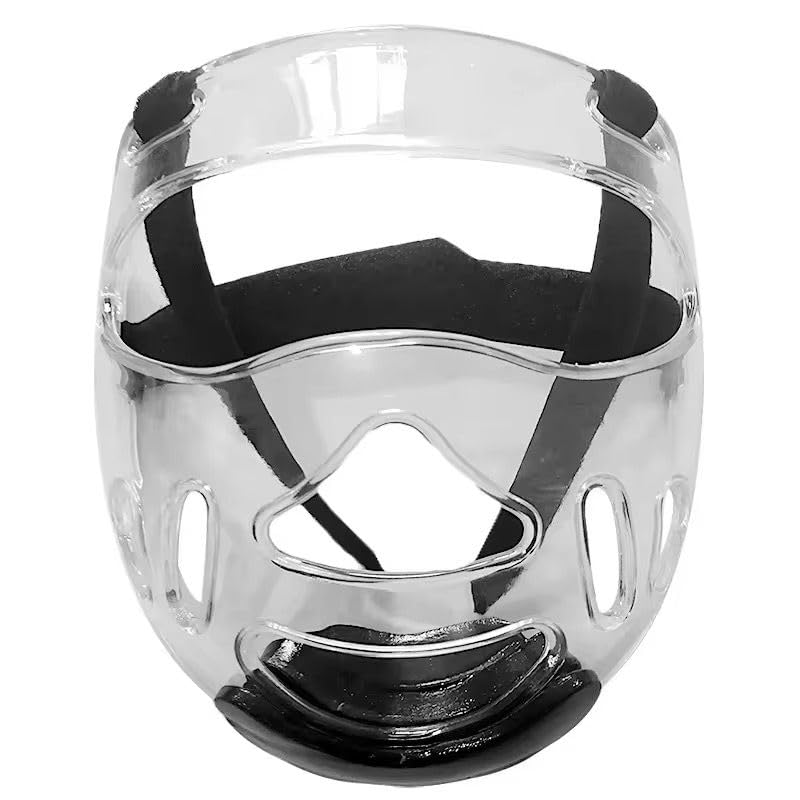 Taekwondo Face Shield Guard | Transparent Polycarbonate Helmet Visor for Karate, Kickboxing & MMA | Anti-Fog, Impact Resistant, Lightweight Protection-image-26