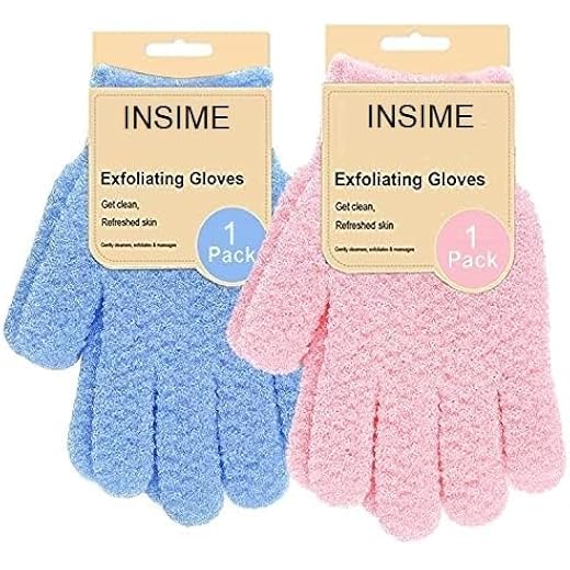 INSIME Hydro Scrub Gloves - Set of 2 Pairs