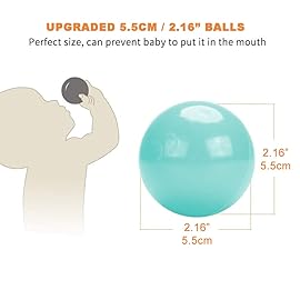 Wonder Space Soft Pit Balls, Chemical-Free Crush Proof Plastic Ocean Ball, BPA Free with No Smell, Safe for Toddler Ball Pit/Kiddie Pool/Indoor Baby Playpen (50 Balls, Mix - Pastel)