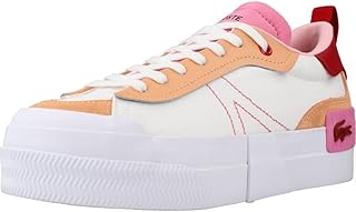 حذاء رياضي L004 بكعب سميك ومصنوع من القماش بنمط ألوان الكلور بلوك للنساء من لاكوست