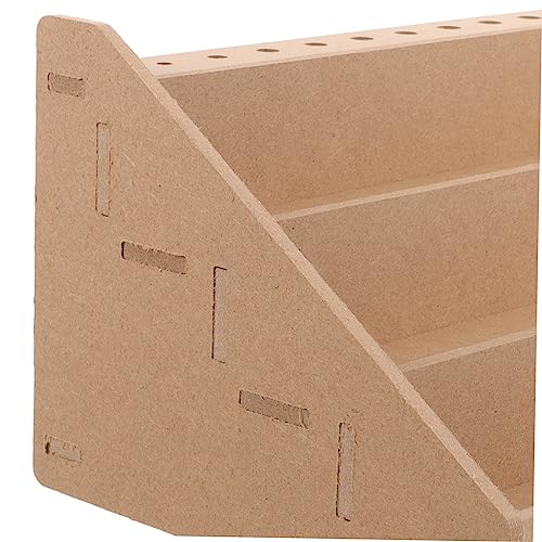 Image of Milisten Acrylic Paint Rack Organizer with Brush Holder and Ink Bottle Storage Multi-Layer Compact Craft Stand for Desktop Art Supplies 12.20X6.69X5.11 Inch Home Office
