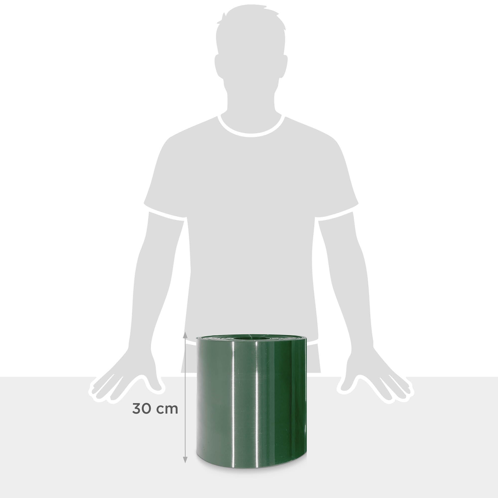 blizz-z Gießrand 20 m x 30 cm (grün) 1 Rolle | Beetumrandung, Rasenbegrenzung für kontrollierte Bewässerung | 3 mm Stärke | LDPE, UV-Stabil | Made in EU