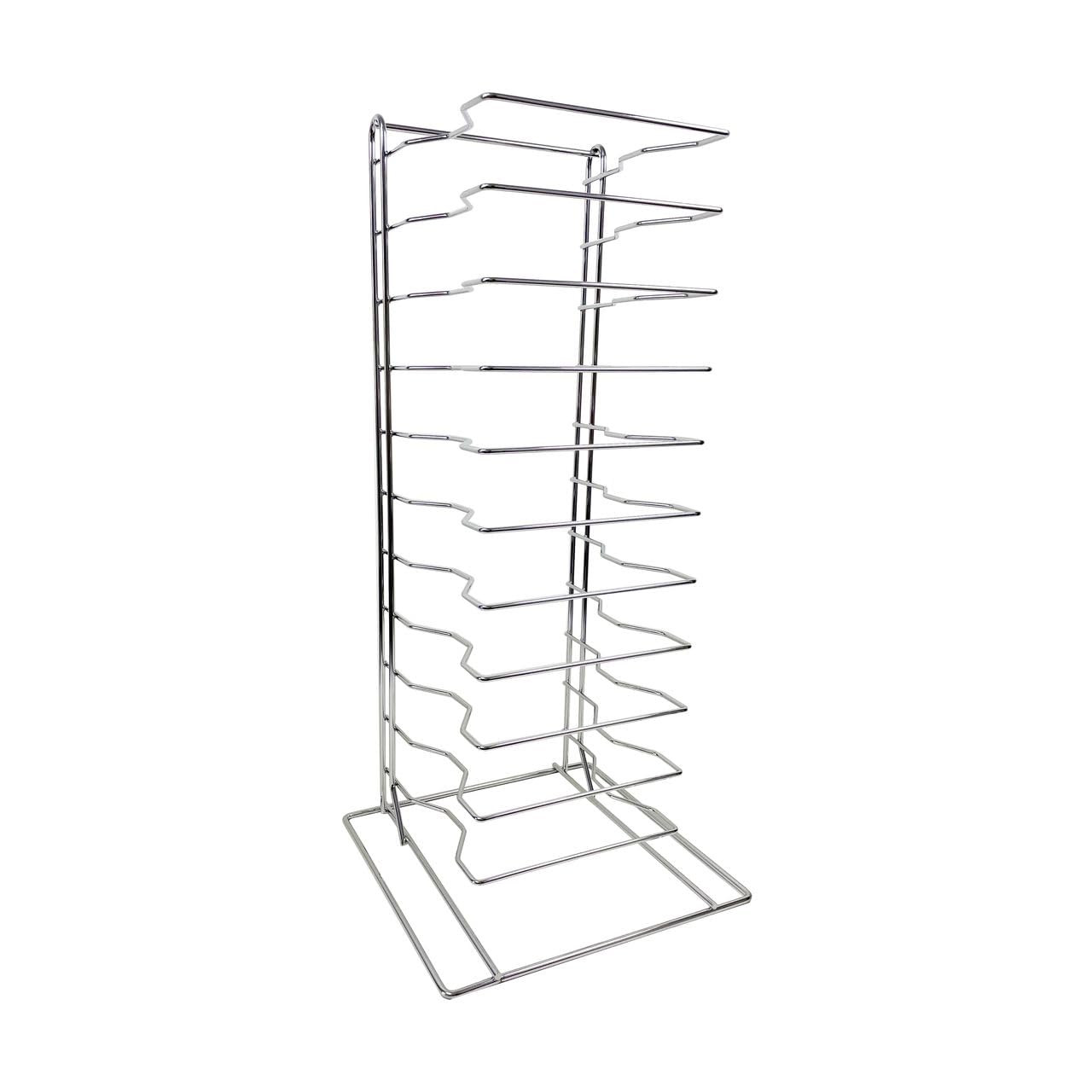 Baki Silver Pizza Pan Rack 11-Slot Shelf Stack For Stacking Pans Trays Separator Screen