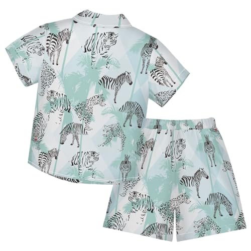 Image of Sunflower Floral Yellow Black Short Sleeve Hawaiian Button Down Shirts and Short Sets for Boys Toddler Summer Outfits