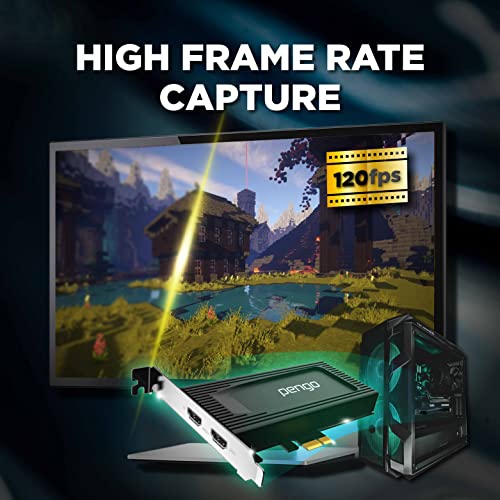 Pengo 4K Hdmi Pcie Capture Card, 4K60 Hdr Passthrough Internal Game Capture Card For Streaming Nintendo Switch, Ps5, Ps4, Xbox Series In Obs, Twitch, Low Latency/High Refresh Rate 144Hz 240Hz, No Hdcp #TOP1